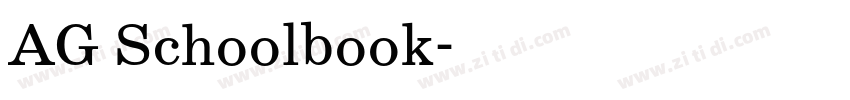AG Schoolbook字体转换 AG Schoolbook字体转换